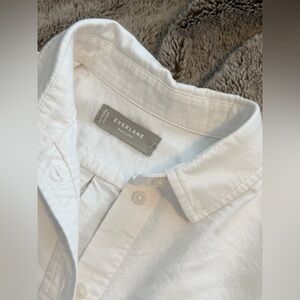 Everlane white organic cotton oxford button down
